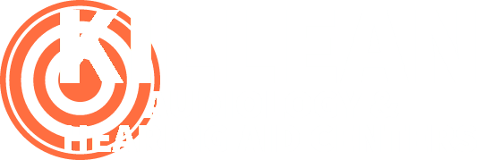 Logo for Killean Audiology & Hearing Aid Centers, featuring an orange circular target design to the left and white text in bold and regular fonts on a light gray background.